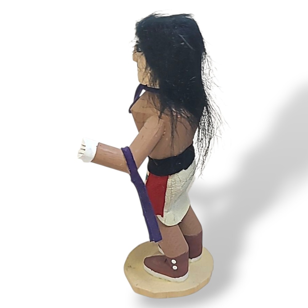 Mudhead Kachina Doll 6.5" Native American Carved Wood Signed KR 421-987 - Picture 2 of 4
